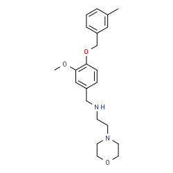 ChemSpider 2D Image | N-{3-Methoxy-4-[(3-methylbenzyl)oxy]benzyl}-2-(4-morpholinyl)ethanamine | C22H30N2O3