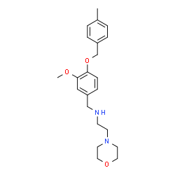 ChemSpider 2D Image | N-{3-Methoxy-4-[(4-methylbenzyl)oxy]benzyl}-2-(4-morpholinyl)ethanamine | C22H30N2O3