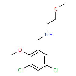 ChemSpider 2D Image | N-(3,5-Dichloro-2-methoxybenzyl)-2-methoxyethanamine | C11H15Cl2NO2