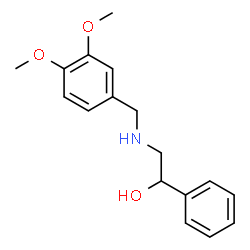 ChemSpider 2D Image | 2-[(3,4-Dimethoxybenzyl)amino]-1-phenylethanol | C17H21NO3