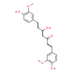 ChemSpider 2D Image | 5-Hydroxy-1,7-bis(4-hydroxy-3-methoxyphenyl)-1,4,6-heptatrien-3-one | C21H20O6
