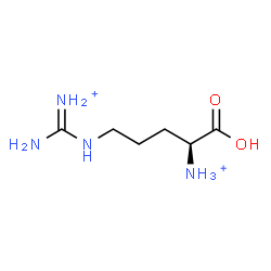 ChemSpider 2D Image | (1S)-4-{[Ammonio(imino)methyl]amino}-1-carboxy-1-butanaminium | C6H16N4O2