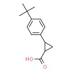 ChemSpider 2D Image | 2-(4-tert-butylphenyl)cyclopropanecarboxylic acid | C14H18O2