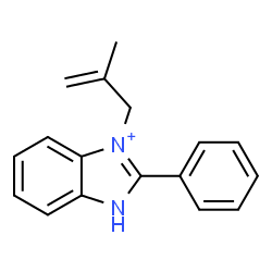 ChemSpider 2D Image | 3-(2-Methyl-2-propen-1-yl)-2-phenyl-1H-benzimidazol-3-ium | C17H17N2