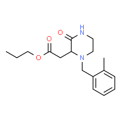ChemSpider 2D Image | Propyl [1-(2-methylbenzyl)-3-oxo-2-piperazinyl]acetate | C17H24N2O3