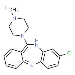 ChemSpider 2D Image | 8-Chloro-11-[4-(~11~C)methyl-1-piperazinyl]-10H-dibenzo[b,e][1,4]diazepine | C1711CH19ClN4