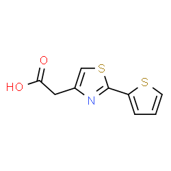 ChemSpider 2D Image | [2-(2-Thienyl)-1,3-thiazol-4-yl]acetic acid | C9H7NO2S2