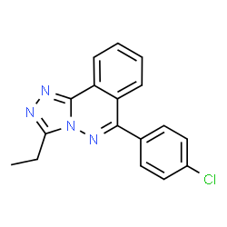 ChemSpider 2D Image | 6-(4-Chlorophenyl)-3-ethyl[1,2,4]triazolo[3,4-a]phthalazine | C17H13ClN4