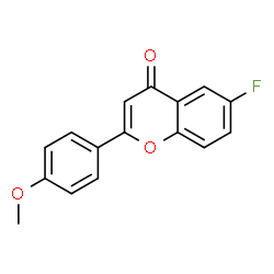 ChemSpider 2D Image | 6-Fluoro-2-(4-methoxyphenyl)-4H-chromen-4-one | C16H11FO3