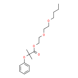 ChemSpider 2D Image | 2-(2-Butoxyethoxy)ethyl 2-methyl-2-phenoxypropanoate | C18H28O5