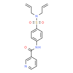 ChemSpider 2D Image | N-[4-(Diallylsulfamoyl)phenyl]nicotinamide | C18H19N3O3S
