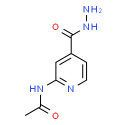 ChemSpider 2D Image | N-(4-(Hydrazinecarbonyl)pyridin-2-yl)acetamide | C8H10N4O2
