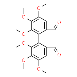 ChemSpider 2D Image | 4,4',5,5',6,6'-Hexamethoxy-2,2'-biphenyldicarbaldehyde | C20H22O8