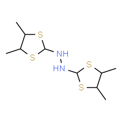 ChemSpider 2D Image | 1,2-Bis(4,5-dimethyl-1,3-dithiolan-2-yl)hydrazine | C10H20N2S4