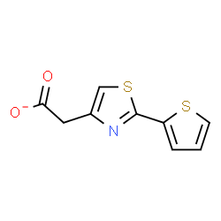 ChemSpider 2D Image | [2-(2-Thienyl)-1,3-thiazol-4-yl]acetate | C9H6NO2S2