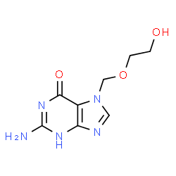 ChemSpider 2D Image | N7-((2-Hydroxyethoxy)methyl)guanine | C8H11N5O3