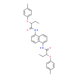 ChemSpider 2D Image | N,N'-1,5-Naphthalenediylbis[2-(4-methylphenoxy)butanamide] | C32H34N2O4