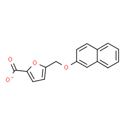 ChemSpider 2D Image | 5-[(2-Naphthyloxy)methyl]-2-furoate | C16H11O4
