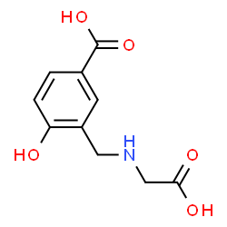 ChemSpider 2D Image | 3-{[(Carboxymethyl)amino]methyl}-4-hydroxybenzoic acid | C10H11NO5