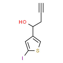 ChemSpider 2D Image | 1-(5-Iodo-3-thienyl)-3-butyn-1-ol | C8H7IOS
