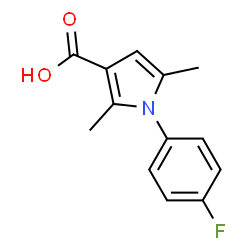 ChemSpider 2D Image | 1-(4-Fluorophenyl)-2,5-dimethyl-1H-pyrrole-3-carboxylic acid | C13H12FNO2