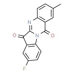 ChemSpider 2D Image | 8-fluoro-2-methylindolo(2,1-b)quinazoline-6,12-dione | C16H9FN2O2
