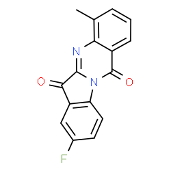 ChemSpider 2D Image | 8-Fluoro-4-methylindolo[2,1-b]quinazoline-6,12-dione | C16H9FN2O2