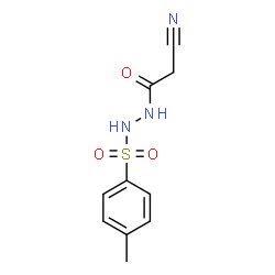 ChemSpider 2D Image | 2-Cyano-N'-[(4-methylphenyl)sulfonyl]acetohydrazide | C10H11N3O3S