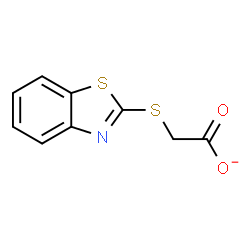 ChemSpider 2D Image | (1,3-Benzothiazol-2-ylsulfanyl)acetate | C9H6NO2S2