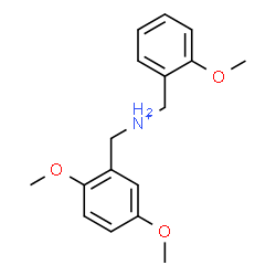 ChemSpider 2D Image | (2,5-Dimethoxyphenyl)-N-(2-methoxybenzyl)methanaminium | C17H22NO3