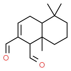 ChemSpider 2D Image | 5,5,8a-Trimethyl-1,4,4a,5,6,7,8,8a-octahydro-1,2-naphthalenedicarbaldehyde | C15H22O2