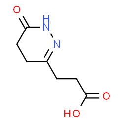 ChemSpider 2D Image | 3-(6-Oxo-1,4,5,6-tetrahydro-3-pyridazinyl)propanoic acid | C7H10N2O3