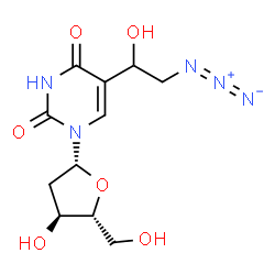 ChemSpider 2D Image | 5-(2-Azido-1-hydroxyethyl)-2'-deoxyuridine | C11H15N5O6