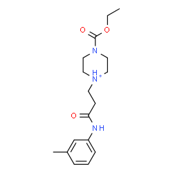 ChemSpider 2D Image | 4-(Ethoxycarbonyl)-1-{3-[(3-methylphenyl)amino]-3-oxopropyl}piperazin-1-ium | C17H26N3O3