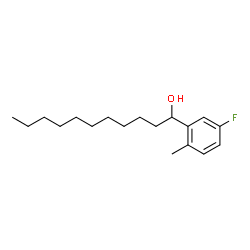 ChemSpider 2D Image | 1-(5-Fluoro-2-methylphenyl)-1-undecanol | C18H29FO