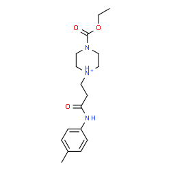 ChemSpider 2D Image | 4-(Ethoxycarbonyl)-1-{3-[(4-methylphenyl)amino]-3-oxopropyl}piperazin-1-ium | C17H26N3O3