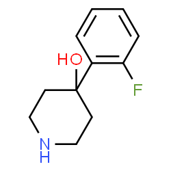 ChemSpider 2D Image | 4-(2-Fluorophenyl)-4-piperidinol | C11H14FNO