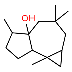 ChemSpider 2D Image | 3,3,5,7b-Tetramethyldecahydro-4aH-cyclopropa[e]azulen-4a-ol | C15H26O