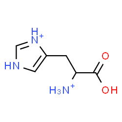 ChemSpider 2D Image | 4-(2-Ammonio-2-carboxyethyl)-1H-imidazol-3-ium | C6H10N3O2