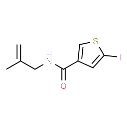 ChemSpider 2D Image | 5-Iodo-N-(2-methyl-2-propen-1-yl)-3-thiophenecarboxamide | C9H10INOS