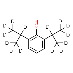 ChemSpider 2D Image | 2,6-Bis[(~2~H_7_)-2-propanyl]phenol | C12H4D14O
