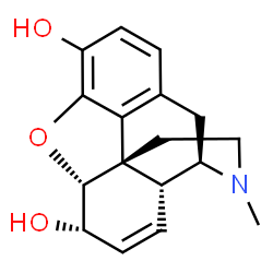 ChemSpider 2D Image | D-(-)-Morphine | C17H19NO3