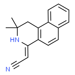 ChemSpider 2D Image | (2Z)-(2,2-Dimethyl-2,3-dihydrobenzo[f]isoquinolin-4(1H)-ylidene)acetonitrile | C17H16N2