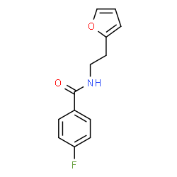 ChemSpider 2D Image | 4-Fluoro-N-[2-(2-furyl)ethyl]benzamide | C13H12FNO2