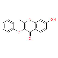 ChemSpider 2D Image | 7-Hydroxy-2-methyl-3-phenoxy-chromen-4-one | C16H12O4