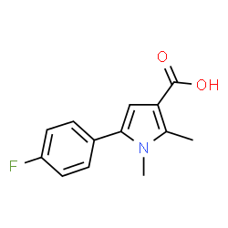 ChemSpider 2D Image | 5-(4-fluorophenyl)-1,2-dimethylpyrrole-3-carboxylic acid | C13H12FNO2