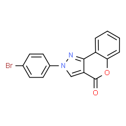 ChemSpider 2D Image | 2-(4-Bromophenyl)chromeno[4,3-c]pyrazol-4(2H)-one | C16H9BrN2O2