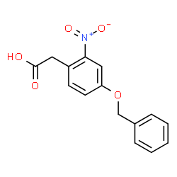 ChemSpider 2D Image | [4-(Benzyloxy)-2-nitrophenyl]acetic acid | C15H13NO5