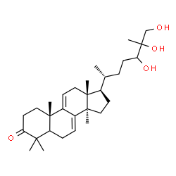 ChemSpider 2D Image | (5xi)-24,25,26-Trihydroxylanosta-7,9(11)-dien-3-one | C30H48O4
