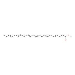 ChemSpider 2D Image | Methyl (4E,7E,10E,13E,16E,19E)-4,7,10,13,16,19-docosahexaenoate | C23H34O2